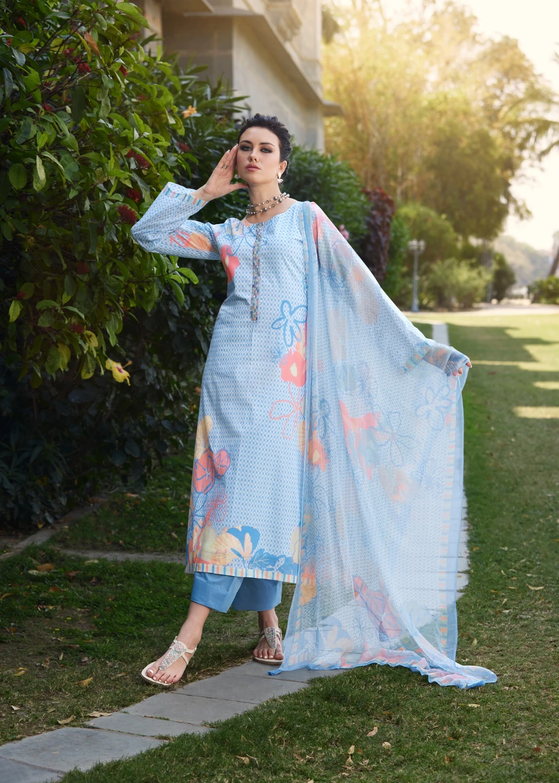 Prm Trendz Summer Cover Story Pure Lawn Cotton Wholesale Fancy Salwar Suit Catalog — Wholesale Salwar Suits, MPA wholesale from Surat - Gallery Image 8